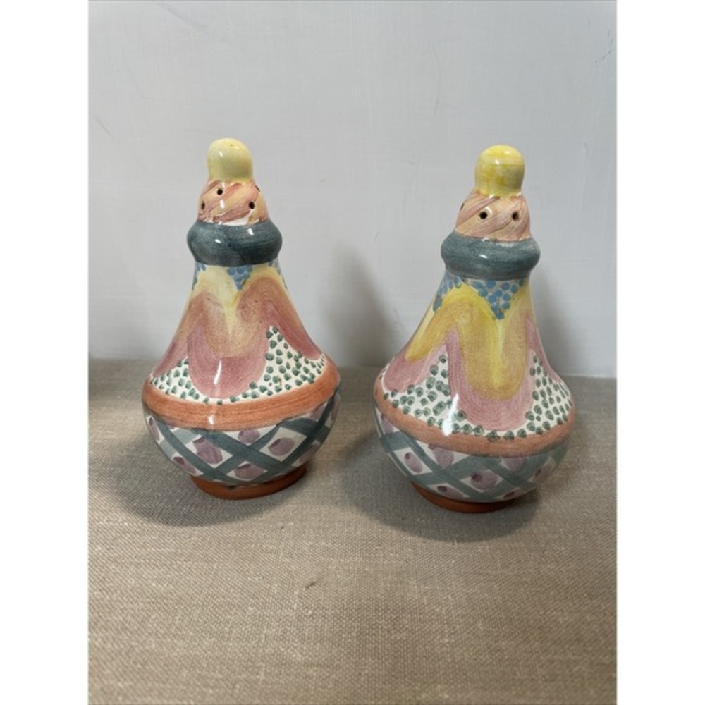 2005 MacKenzie Childs Taylor Keukenhof Ceramic Salt & Pepper Shakers - Retired
